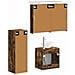 Set di mobili per il bagno 4 pcs Rovere Fumo - Foto miniatura 3