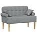 Loveseat con bottoni imbottiti Grigio Chiaro 120 x 65 x 79 cm - Foto miniatura 1