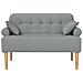 Loveseat con bottoni imbottiti Grigio Chiaro 120 x 65 x 79 cm - Foto miniatura 3