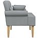 Loveseat con bottoni imbottiti Grigio Chiaro 120 x 65 x 79 cm - Foto miniatura 4