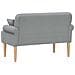 Loveseat con bottoni imbottiti Grigio Chiaro 120 x 65 x 79 cm - Foto miniatura 5