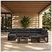 Set Divano da Giardino 10 pz Grigio e Grigio Scuro polyrattan - Foto miniatura 5