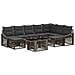 Set Divano da Giardino 10 pz Grigio e Grigio Scuro polyrattan - Foto miniatura 1