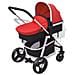 Passeggino 3 in 1 in Alluminio Colore Rosso E Nero - Foto miniatura 2