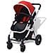 Passeggino 3 in 1 in Alluminio Colore Rosso E Nero - Foto miniatura 6