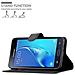 Custodia Compatibile Con Samsung Galaxy J3 / J3 Duos 2016 In Nero Carbone - Coperchio Protettiva Con Chiusura Magnetica, Funzione Stand E Tasca Per Le Carte - Foto miniatura 3