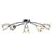 Lampadario Con Paralumi In Vetro Per 5 Lampadine E14 Tulipano - Foto miniatura 1