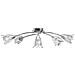 Lampadario Con Paralumi In Vetro Per 5 Lampadine E14 Tulipano - Foto miniatura 4