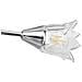 Lampadario Con Paralumi In Vetro Per 5 Lampadine E14 Tulipano - Foto miniatura 7