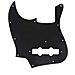 Pro 11-hole J Bass Pickguard Per La Jpn Fender Giappone 4 Corde Jazz Bass 3ply Nero - Foto miniatura 2