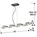 Sospensione A Soffitto Con Barra In Cristallo A Led Integrata A 8 Luci - Foto miniatura 4