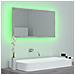 Specchio da Bagno a LED Grigio 80x8,5x37 cm in Acrilico - Foto miniatura 4
