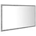 Specchio da Bagno a LED Grigio 80x8,5x37 cm in Acrilico - Foto miniatura 6
