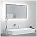Specchio da Bagno a LED Grigio 80x8,5x37 cm in Acrilico - Foto miniatura 1