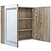 Armadietto Bagno con Specchio e LED Rovere 80x12x68 cm - Foto miniatura 5