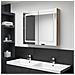 Armadietto Bagno con Specchio e LED Rovere 80x12x68 cm - Foto miniatura 1