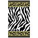 Telo Mare Jacquard Spugna Asciugamano Spiaggia Disegno Animalier Zebra - Foto miniatura 1