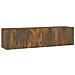 Mobile Tv A Parete Rovere Fumo 120x30x30cm Legno Ingegnerizzato - Foto miniatura 1