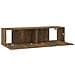 Mobile Tv A Parete Rovere Fumo 120x30x30cm Legno Ingegnerizzato - Foto miniatura 2
