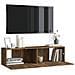 Mobile Tv A Parete Rovere Fumo 120x30x30cm Legno Ingegnerizzato - Foto miniatura 6
