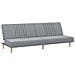 Divano Letto Grigio Chiaro In Tessuto - Foto miniatura 1