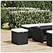 Ottomane Con Cuscini 2pz Nero 40x30x40 Cm In Polyrattan - Foto miniatura 3