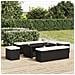 Ottomane Con Cuscini 2pz Nero 40x30x40 Cm In Polyrattan - Foto miniatura 1
