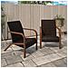 Patio Set Di 2 Poltrone Lounge In Resina Marrone Scuro - Foto miniatura 5