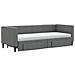 Divano Letto Estraibile Cassetti Grigio Scuro 80x200cm Tessuto - Foto miniatura 4