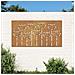 Decorazione Muro Da Giardino 105x55 Cm Fiore In Acciaio Corten - Foto miniatura 1