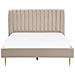 Letto Con Rete A Doghe Velluto Beige Sabbia E Oro 180 X 200 Marville - Foto miniatura 8
