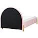 Letto Singolo Bouclé Rosa 90 X 200 Cm Margut - Foto miniatura 8