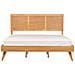 Letto Matrimoniale Legno Chiaro 180 X 200 Cm Istres - Foto miniatura 7