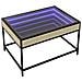 Tavolino Da Salotto Con Led Infinity Rovere Sonoma 70x50x41 Cm - Foto miniatura 2