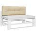 Cuscino Per Pallet Beige 120x40x12 Cm In Tessuto - Foto miniatura 3