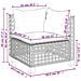 Set Divani da Giardino 10pz con Cuscini in Polyrattan Nero - Foto miniatura 9