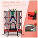 Trampolino Elastico per Bambini Ø1.6x1.9 m con Rete di Sicurezza e Pali Imbottiti, Età 3-10 Anni, Rosso - Foto miniatura 3