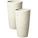 Set Di 2 Vasi Per Piante Abdera 23 Cm Beige Chiaro - Foto miniatura 2