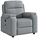 Poltrona Massaggiante Reclinabile Grigio Chiaro in Tessuto - Foto miniatura 1
