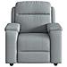 Poltrona Massaggiante Reclinabile Grigio Chiaro in Tessuto - Foto miniatura 3