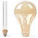 Lampadina E27 Led A Filamento 3,5w 120lm 1800k Dimmerabile Formato Ps165 Retro, Dorato - Foto miniatura 2