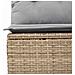 Set di divani da giardino  12 pezzi con cuscini beige in rattan poliestere, Set pranzo giardino  3 pezzi con cuscini beige in rattan poliestere - Foto miniatura 8