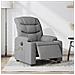 Poltrona Reclinabile Massaggio Elettrica Grigio Chiaro Tessuto - Foto miniatura 2