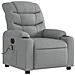 Poltrona Reclinabile Massaggio Elettrica Grigio Chiaro Tessuto - Foto miniatura 4