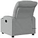 Poltrona Reclinabile Massaggio Elettrica Grigio Chiaro Tessuto - Foto miniatura 5