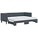 Divano Letto Estraibile Materassi Grigio Scuro 80x200cm Velluto - Foto miniatura 1
