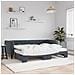 Divano Letto Estraibile Materassi Grigio Scuro 80x200cm Velluto - Foto miniatura 2