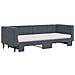 Divano Letto Estraibile Materassi Grigio Scuro 80x200cm Velluto - Foto miniatura 3