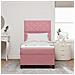 Letto a Box con Materasso Rosa 90x200 cm Velluto - Foto miniatura 5