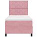 Letto a Box con Materasso Rosa 90x200 cm Velluto - Foto miniatura 8
